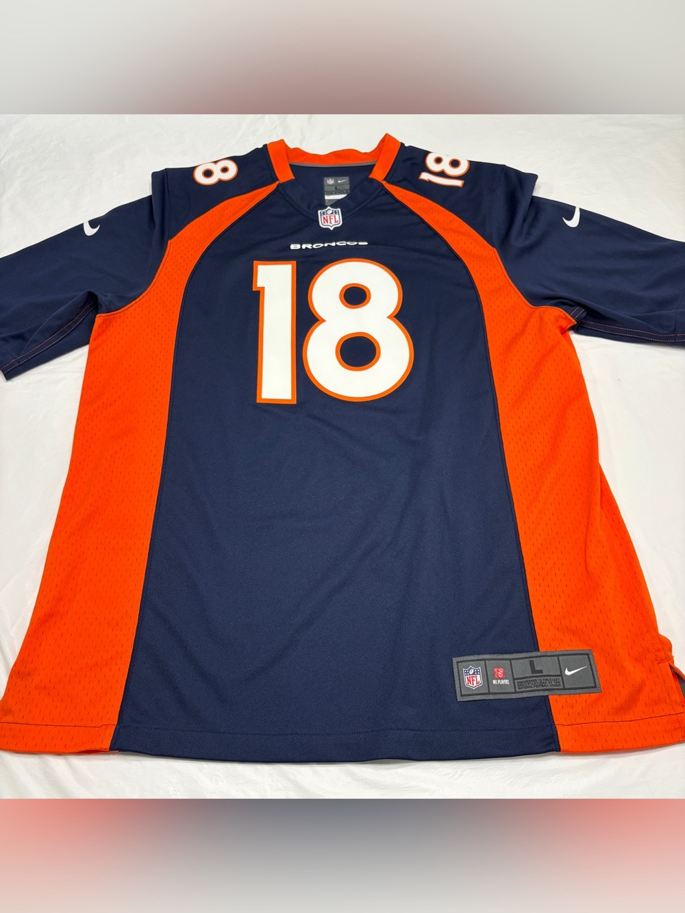 Peyton Manning #18 Nike NFL Denver Broncos Jersey Men’s Large